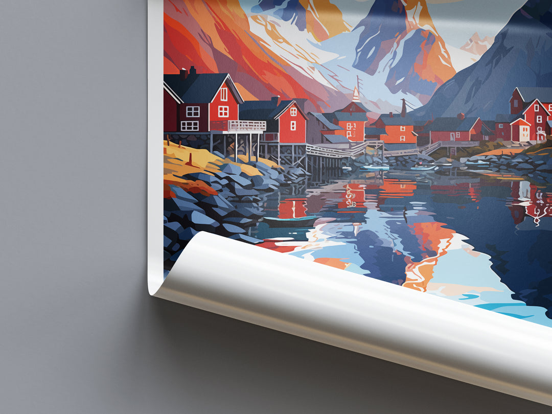 Lofoten Islands Norway Travel Poster