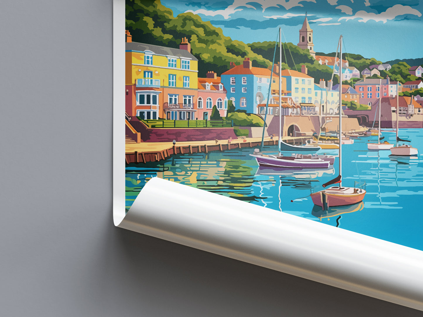 Dartmouth England Travel Poster
