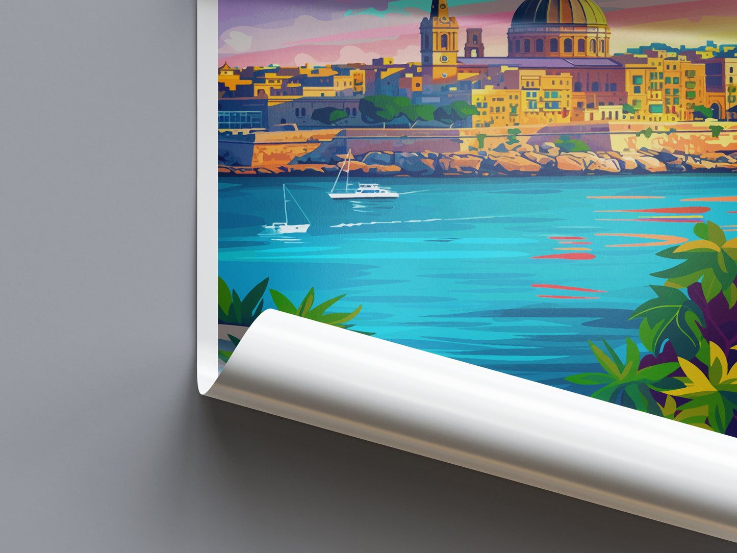 Valletta Malta Travel Poster
