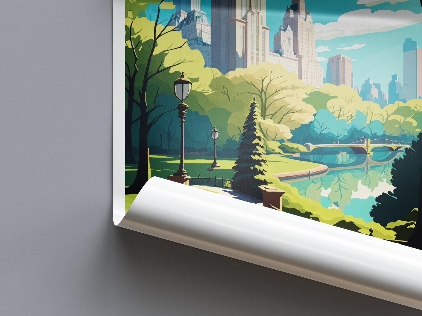 Central Park USA Travel Poster