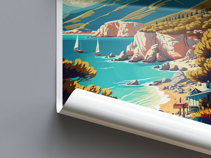 Lefkada Greece Travel Poster