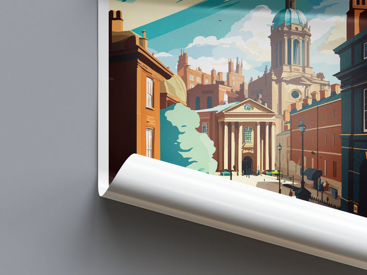 Leeds England Travel Poster