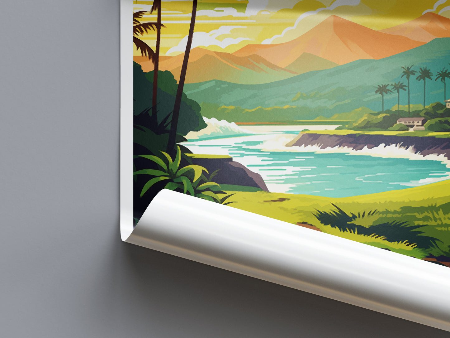 Kailua-Kona Hawaii Travel Poster