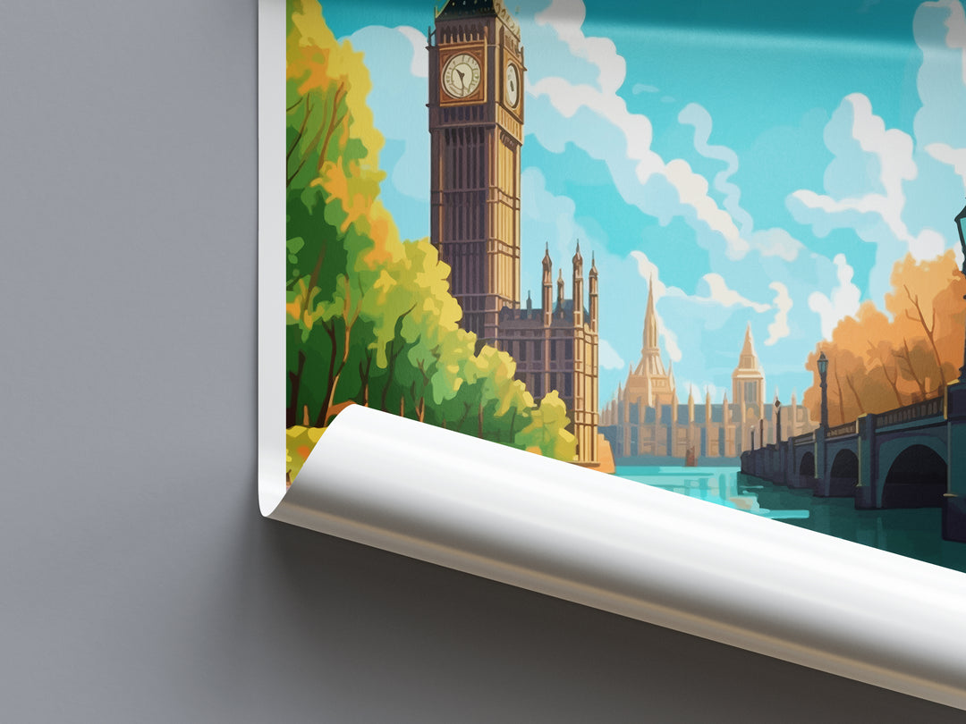 London City England Travel Poster