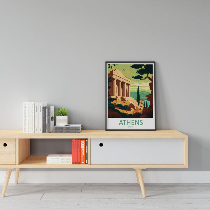 Athens Travel Print Athens Home Décor Greece Art Print Athens Greece Room Print For Acropolis Gift Art Poster Wall Art Gift