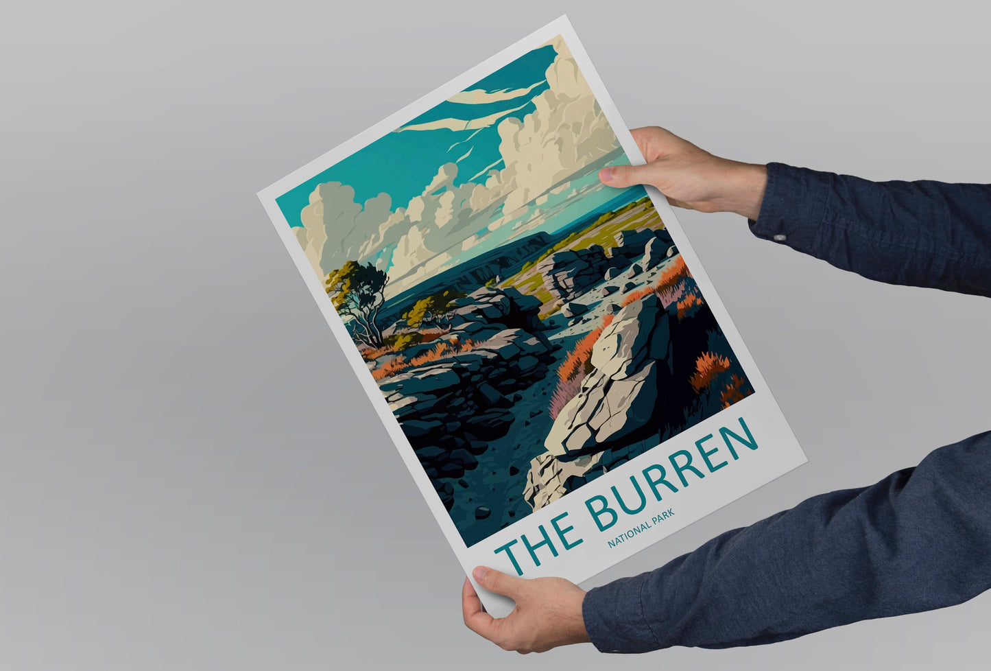 The Burren's National Park Travel Print The Burren's Home Décor National Park Art Print Ireland Burren's Wall Print For National Park Gift
