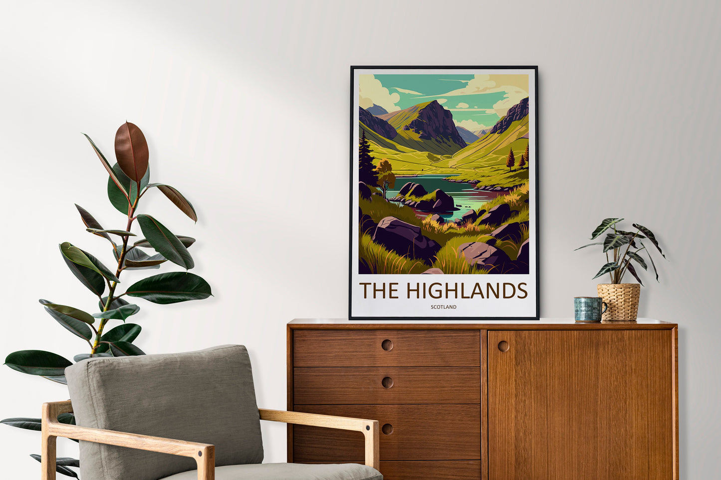 Scottish Highlands Travel Print Highlands Home Décor Scottish Highlands Art Print Highlands Wall Print For Scottish Gift For Scotland Wall