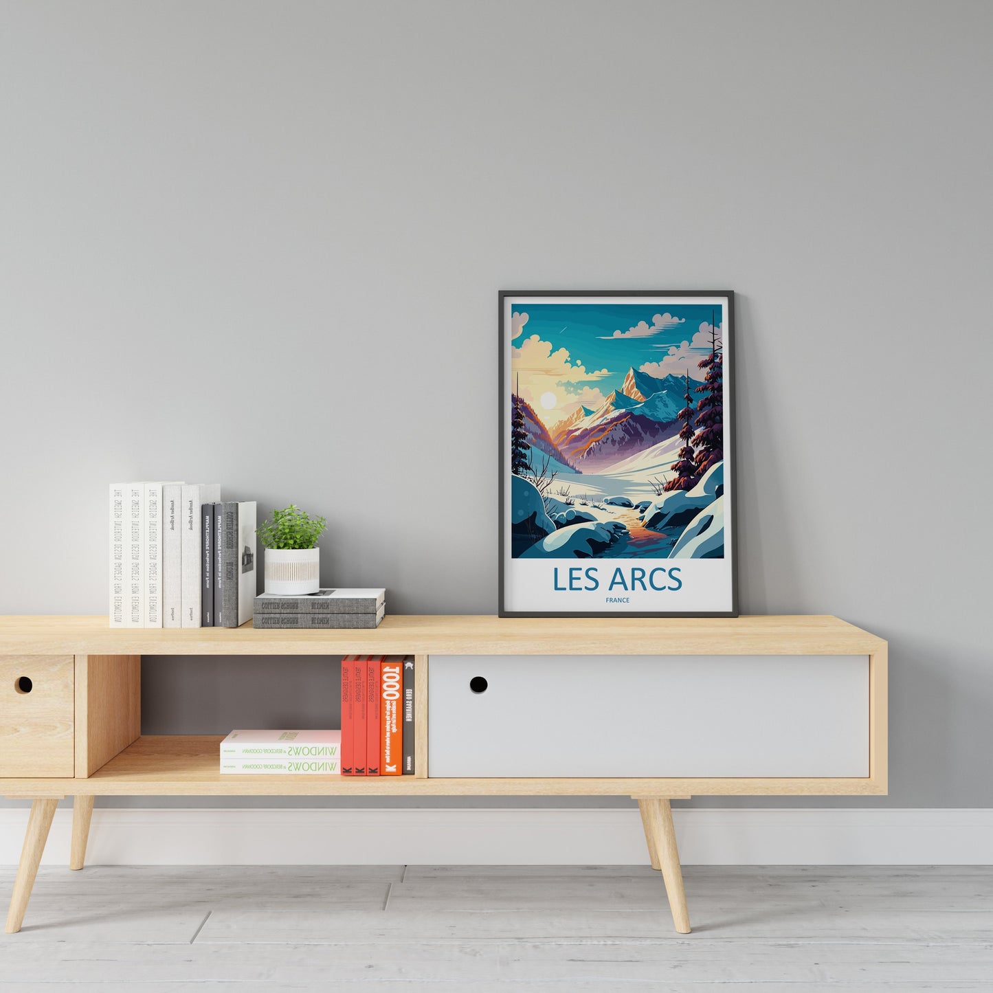Les Arcs Print Les Arcs Home Décor Ski Resort Art Print Snow Resort Wall Print For France Ski Resort Gift Wall Hanging Les Arcs Artwork