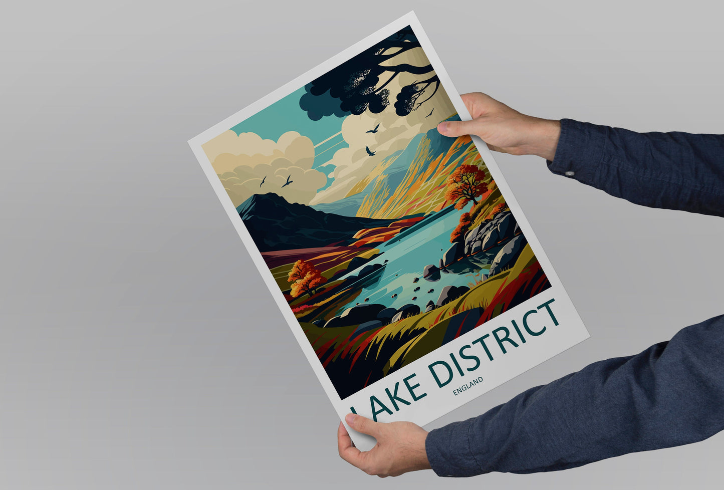 Lake District Print Lake District Home Decor Landscape Art Print Lake District Wall Art Nature Enthusiast Gift Wall Hanging Lake District