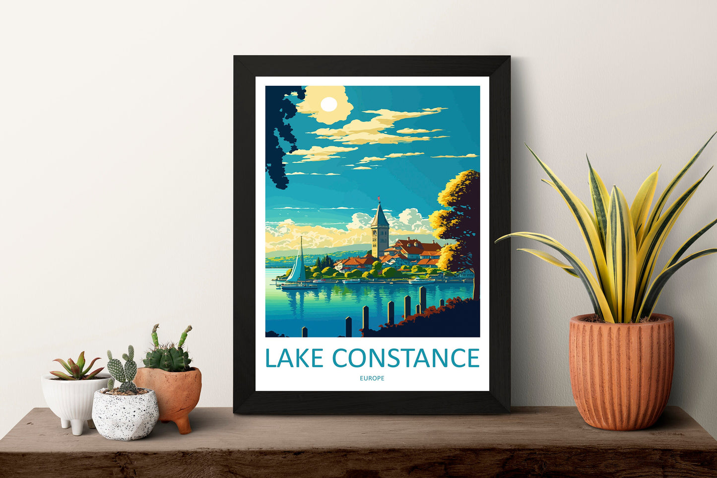 Lake Constance Print Lake Constance Home Decor Landscape Art Print Lake Constance Wall Art Nature Enthusiast Wall Hanging Lake Constance Art