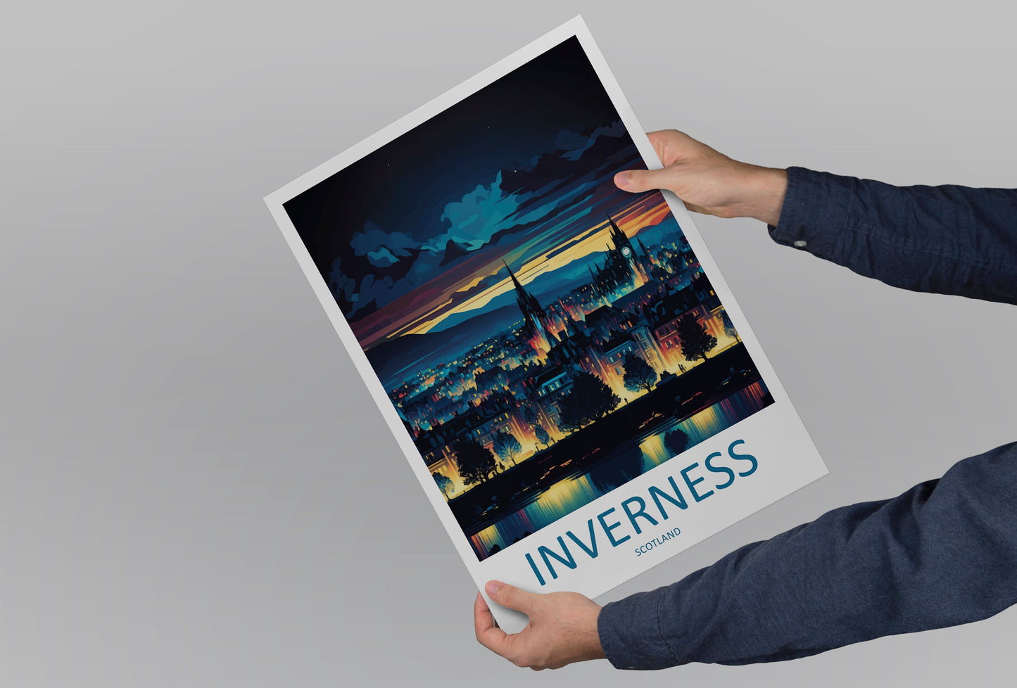 Inverness Cityscape Print Inverness Home Decor European City Art Print Inverness Wall Art Scotland Enthusiast Gift Wall Hanging Inverness