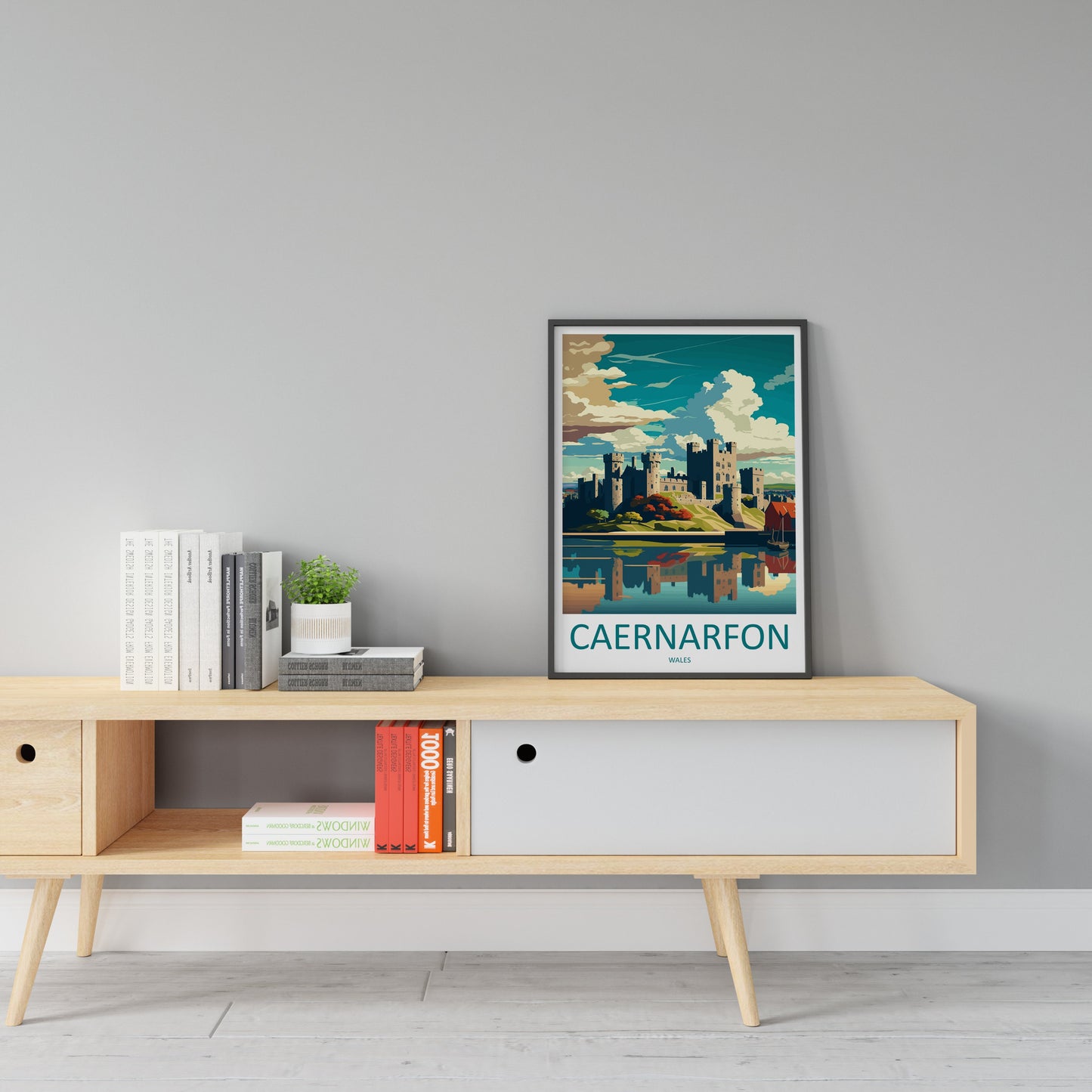 Caernarfon Castle Print Caernarfon Castle Home Décor Landscape Art Print Caernarfon Castle Wall Art for Wales Enthusiast Gift Wall Hanging