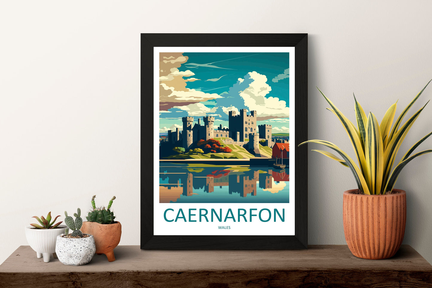 Caernarfon Castle Print Caernarfon Castle Home Décor Landscape Art Print Caernarfon Castle Wall Art for Wales Enthusiast Gift Wall Hanging