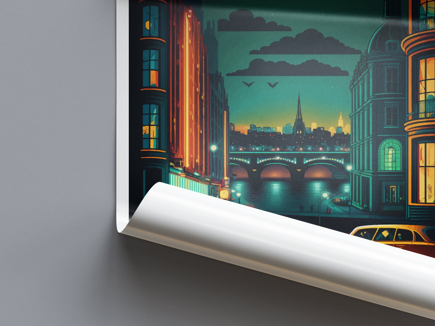 Dublin Skyline Print Dublin Home Decor Skyline City Art Print Dublin Wall Art for Ireland Enthusiast Gift Wall Hanging Dublin Ireland Print