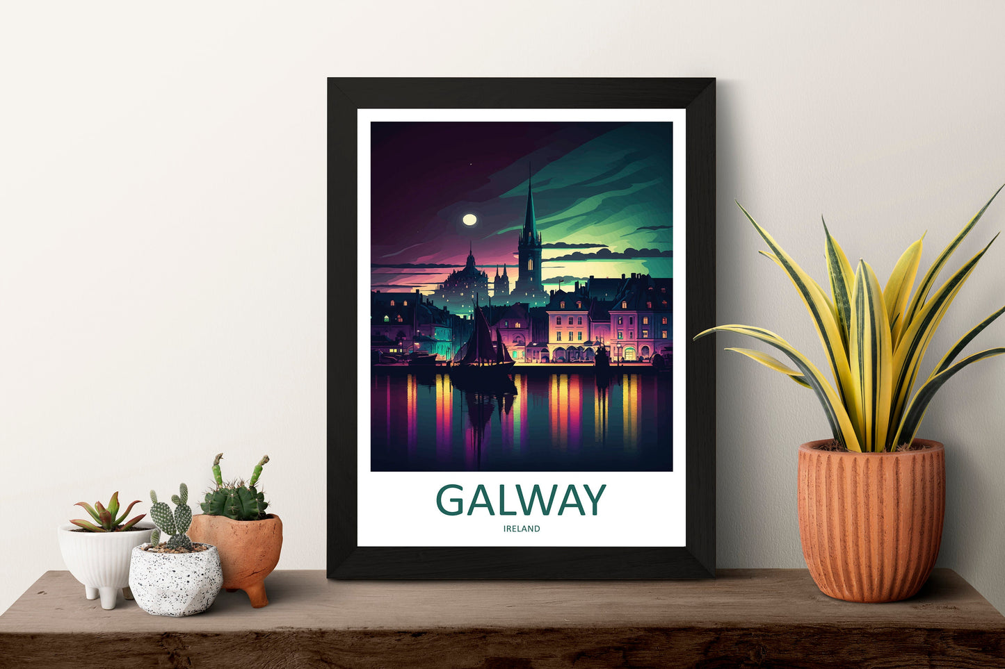 Galway Skyline Print Galway Home Decor Skyline Art Print Galway Wall Art for Ireland Enthusiast Gift Wall Hanging Galway Ireland Art Poster