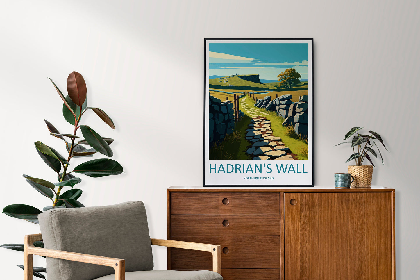 Hadrian's Wall Print Hadrian's Wall Home Decor Art Print Hadrian's Wall Wall Art National Trail Enthusiast Gift Wall Hanging Hadrian's Wall