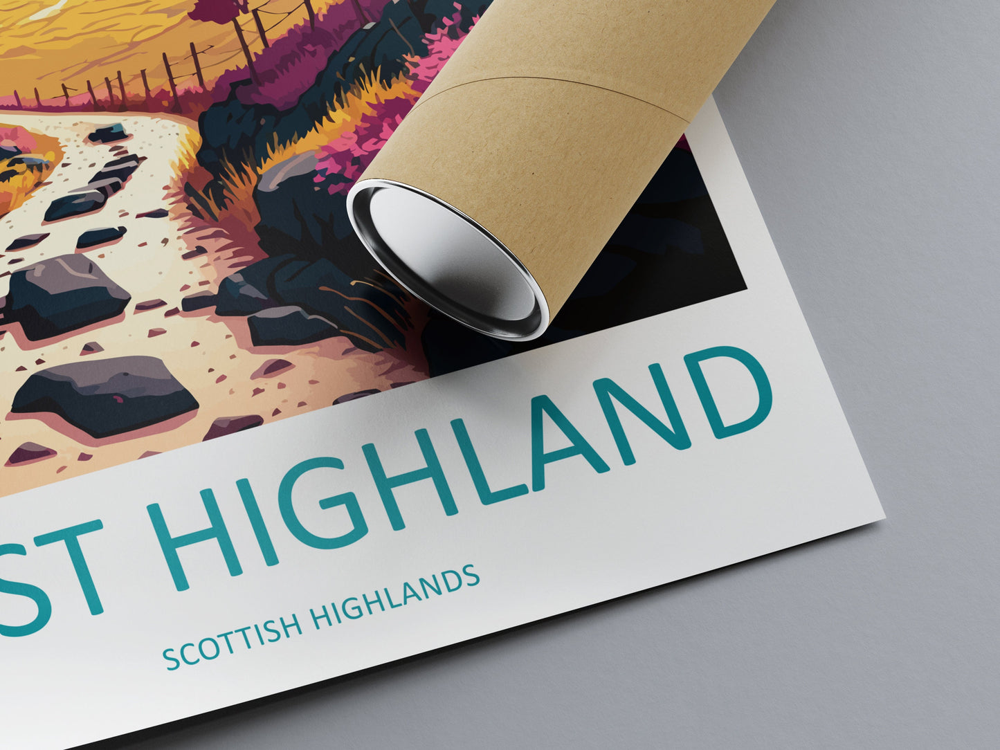 West Highland Travel Print Wall Art West Highland Wall Hanging Home Decoration West Highland Gift Art Lovers Scottish Highlands Wall Art