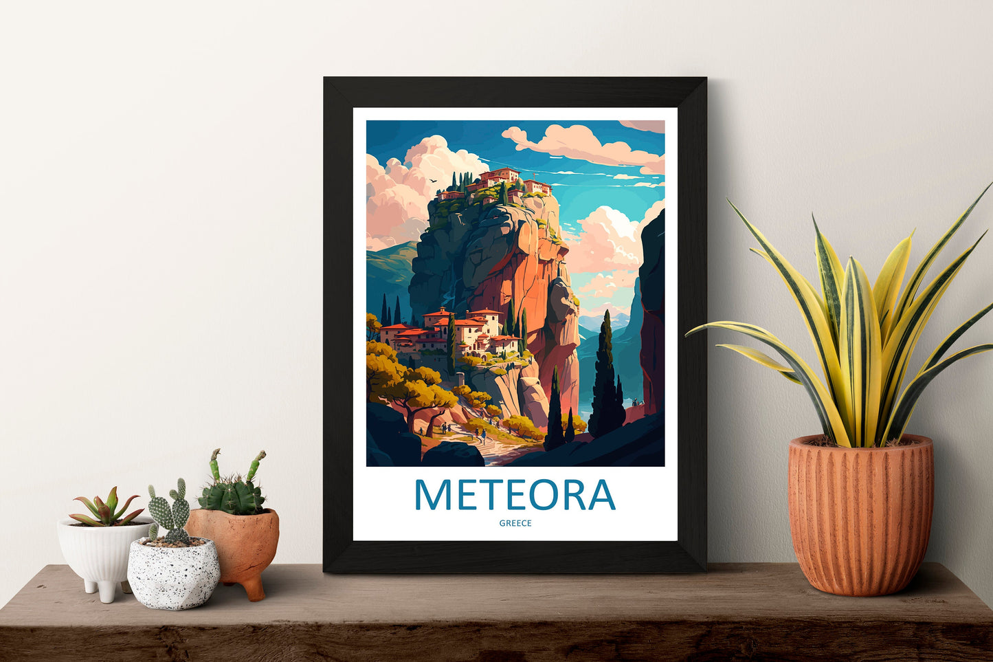 Meteora Travel Print Wall Art Meteora Greece Wall Hanging Home Decoration Meteora Gift Art Lovers Wall Art Print Meteora Wall Décor Greece