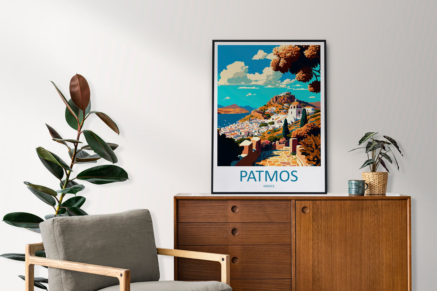 Patmos Travel Print Wall Art Patmos Greece Wall Hanging Home Decoration Patmos Gift Art Lovers Wall Art Print Patmos Greek Print Art Patmos