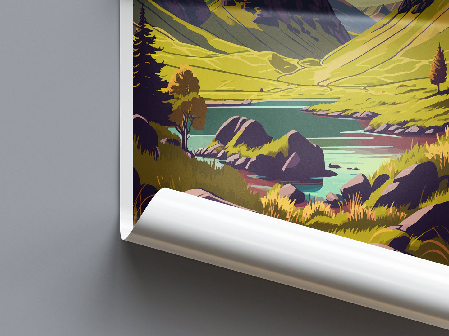 Scottish Highlands Travel Print Highlands Home Décor Scottish Highlands Art Print Highlands Wall Print For Scottish Gift For Scotland Wall