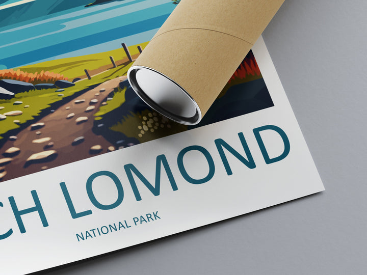 Loch Lomond Travel Print Wall Art Loch Lomond Wall Hanging Home Decoration National Park Gift Art Lovers Wall Art Print Loch Lomond Poster