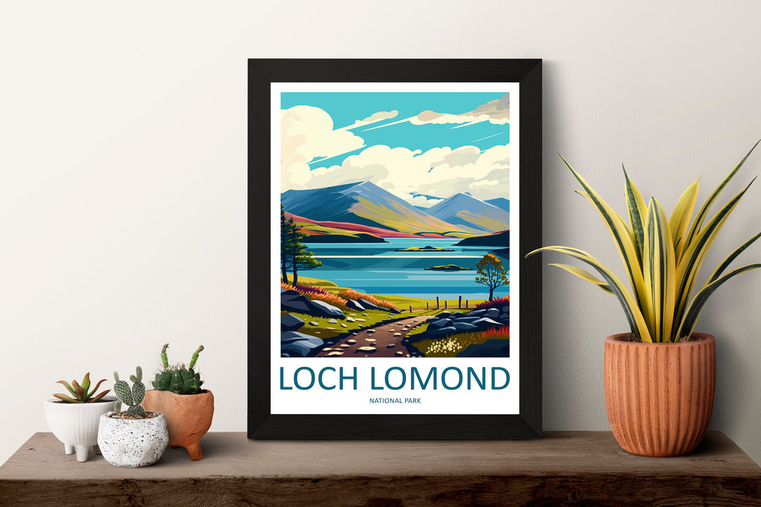 Loch Lomond Travel Print Wall Art Loch Lomond Wall Hanging Home Decoration National Park Gift Art Lovers Wall Art Print Loch Lomond Poster