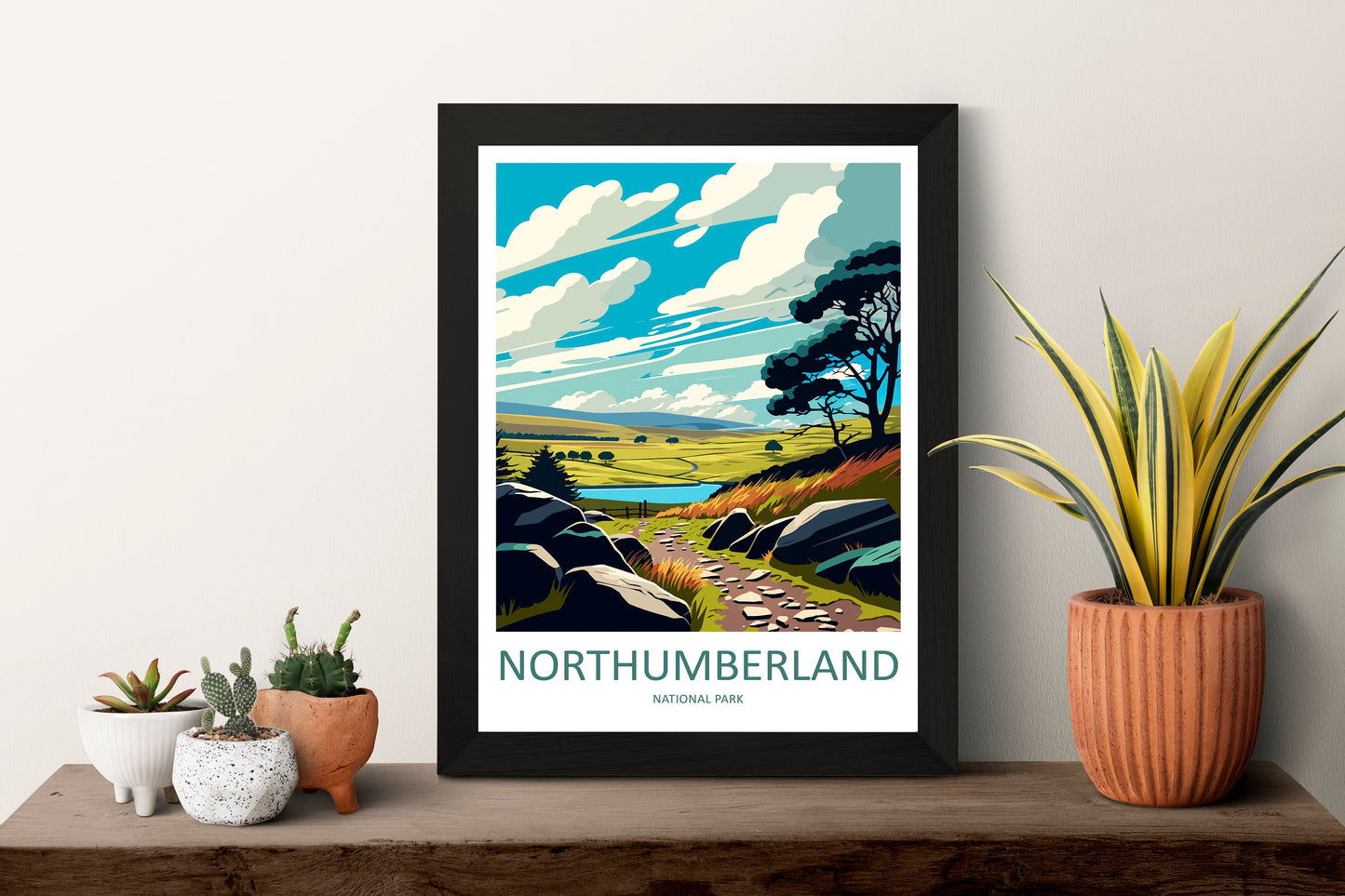 Northumberland Travel Print Wall Art Northumberland Wall Hanging Home Decor National Park Gift Northumberland Lovers National Park Wall Art
