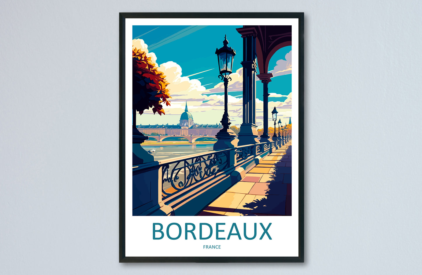 Bordeaux Travel Print Wall Art Bordeaux France Wall Hanging Home Decoration Bordeaux Gift Art Lovers Wall Art Print Bordeaux Wall Art