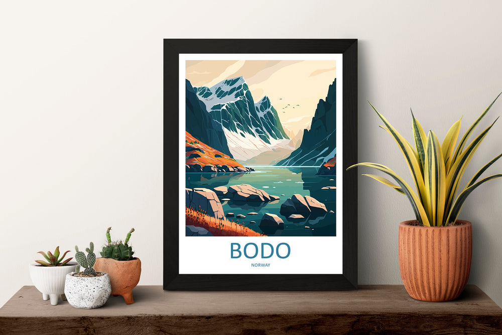 Bodo Travel Print Bodo Home Décor Norway Art Print Bodo Norwegian Wall Print For Bodo City Gift For Norwegian Wall Art Vestfjorden Poster