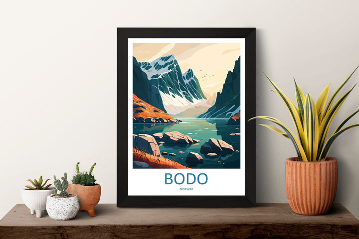 Bodo Travel Print Bodo Home Décor Norway Art Print Bodo Norwegian Wall Print For Bodo City Gift For Norwegian Wall Art Vestfjorden Poster