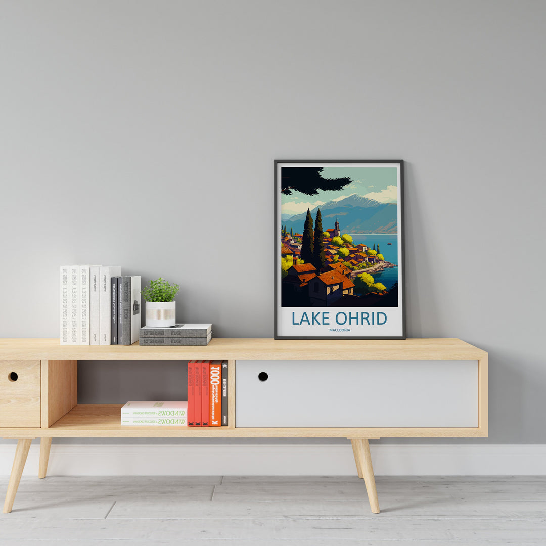 Ohrid Travel Print Ohrid Island Home Décor Lake Ohrid Art Print Church of Saint John Wall Print For Ohrid Gift For Macedonia Wall Theologian