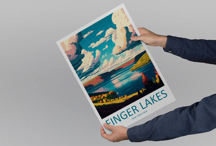 Finger Lakes Travel Print Finger Lakes Home Décor New York State Art Print New York State Wall Print For Finger Lakes Gift Wall Hanging