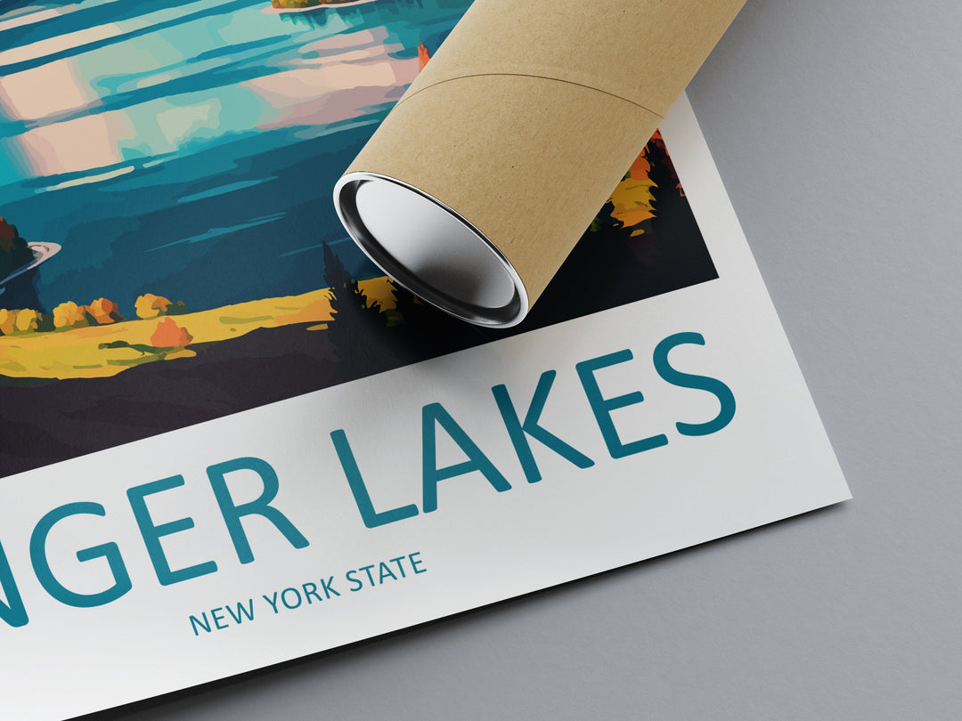 Finger Lakes Travel Print Finger Lakes Home Décor New York State Art Print New York State Wall Print For Finger Lakes Gift Wall Hanging