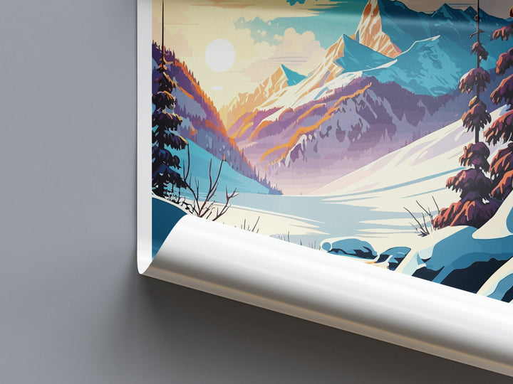 Les Arcs Print Les Arcs Home Décor Ski Resort Art Print Snow Resort Wall Print For France Ski Resort Gift Wall Hanging Les Arcs Artwork