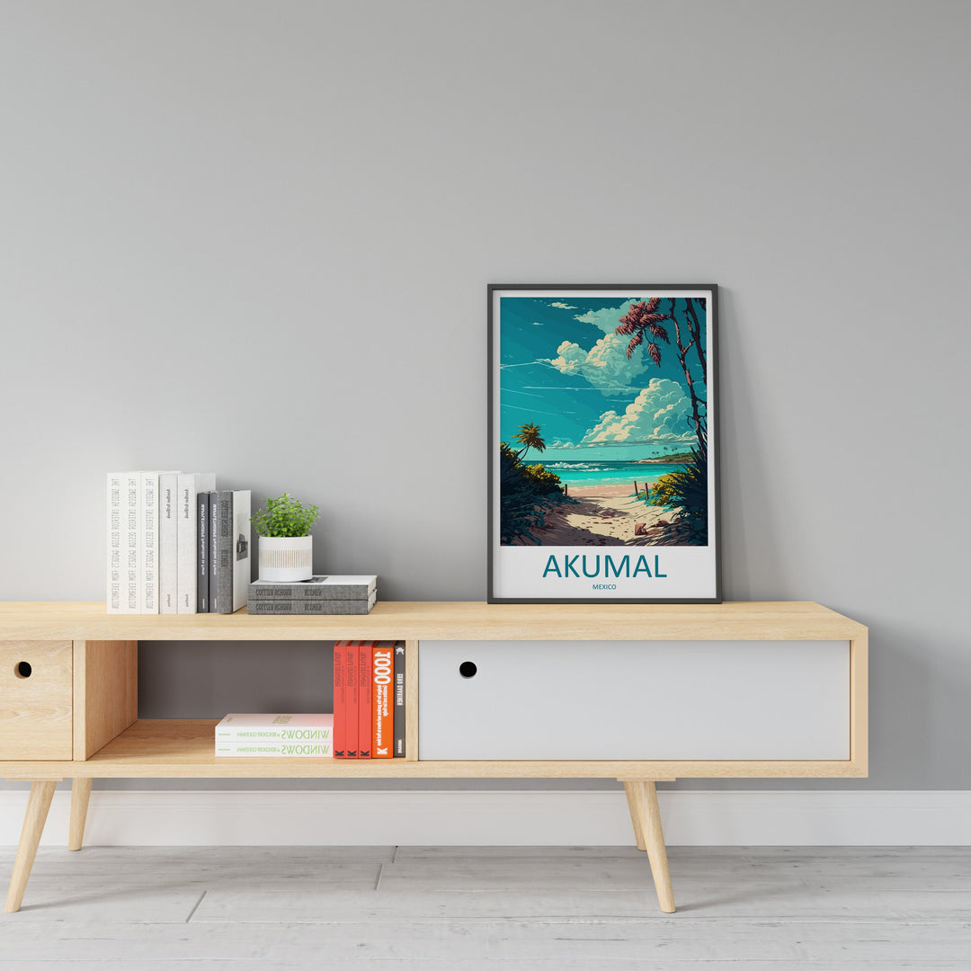 Akumal Travel Print Wall Art Akumal Wall Hanging Home Decoration Akumal Gift Art Lovers Wall Art Print Art Akumal Mexico Wall Poster