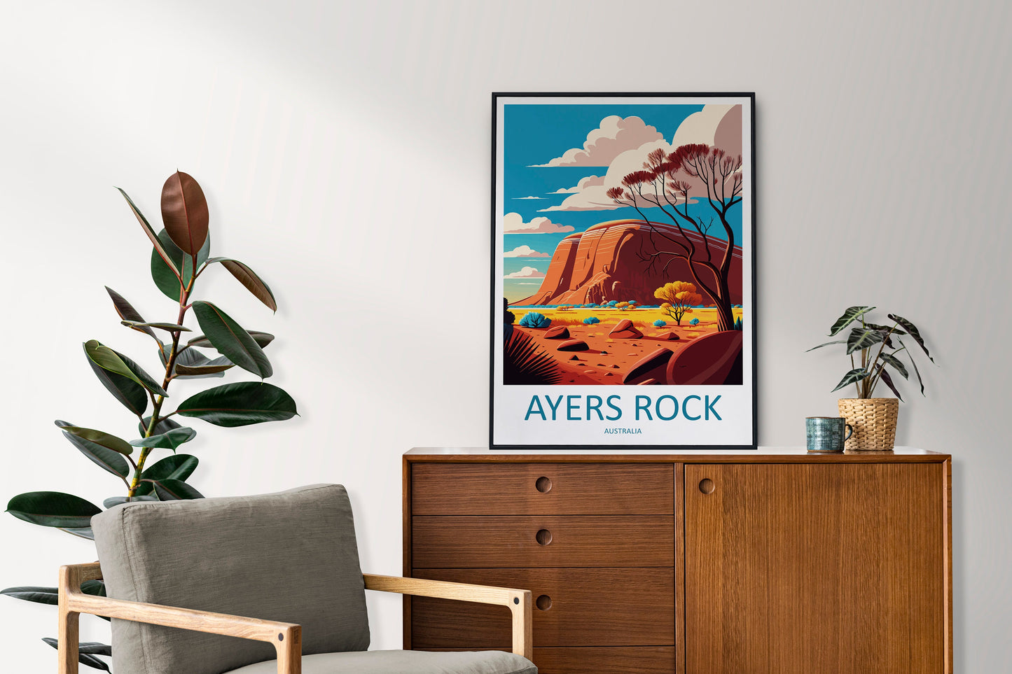 Ayers Rock Travel Print Wall Art Ayers Rock Wall Hanging Home Décor Ayers Rock Gift Art Lovers Wall Art Australia Travel Print Ayers Rock