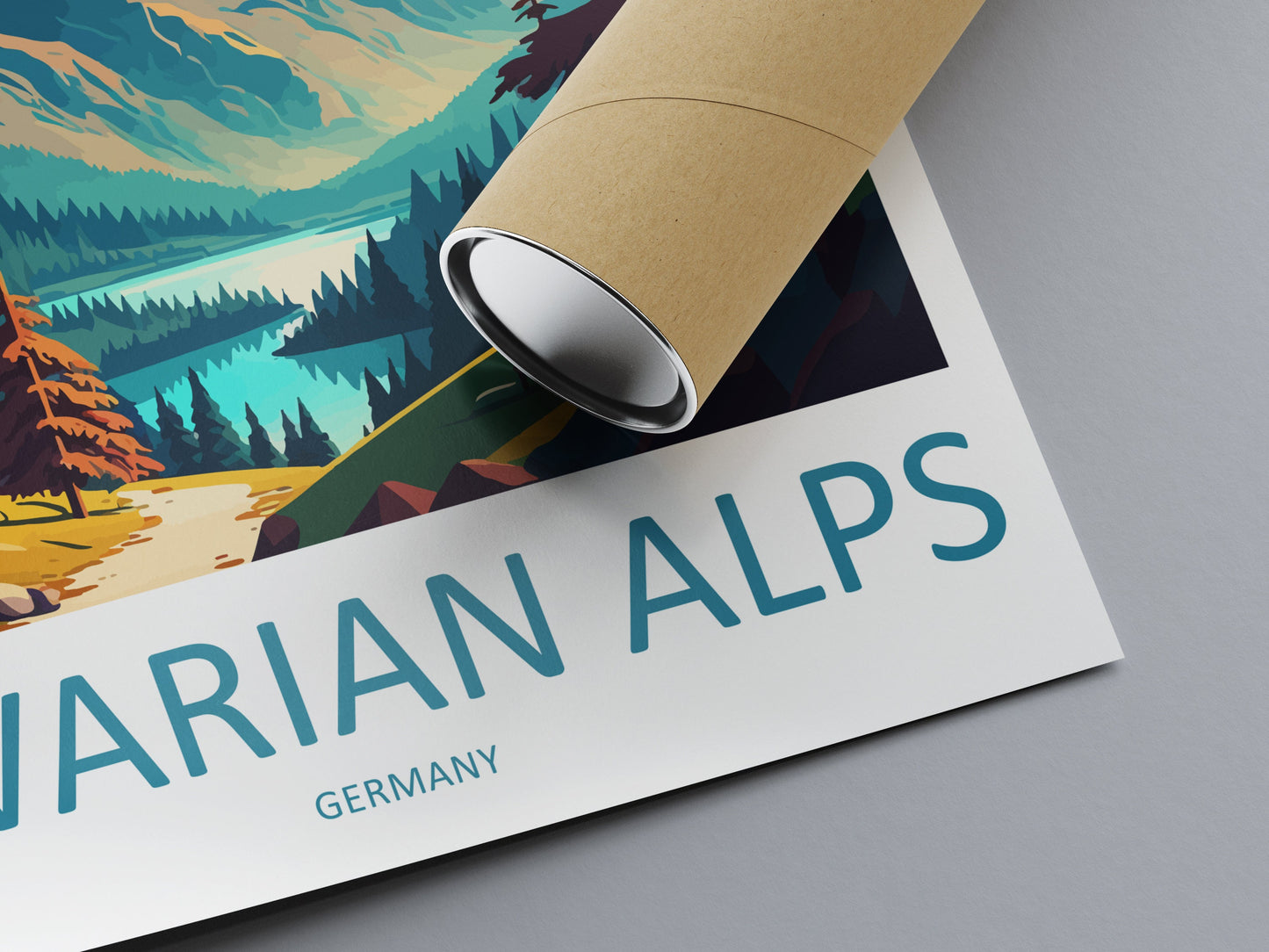 Bavarian Alps Print Bavarian Home Decor Landscape Art Print Bavarian Wall Art for Nature Enthusiast Gift Wall Hanging Bavarian Germany Print