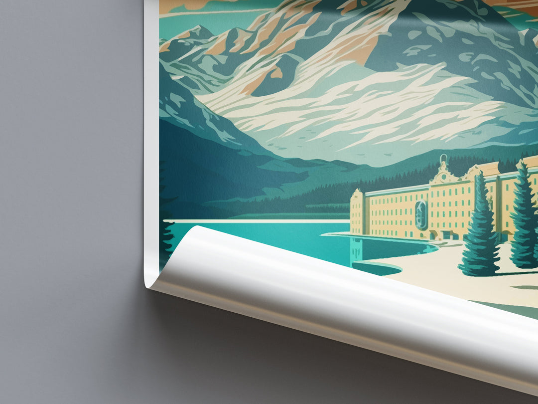St. Moritz Ski Resort Print St. Moritz Home Decor Mountain Art Print St. Moritz Wall Art for Ski Enthusiast Gift Wall Hanging St. Moritz Art