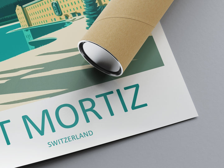 St. Moritz Ski Resort Print St. Moritz Home Decor Mountain Art Print St. Moritz Wall Art for Ski Enthusiast Gift Wall Hanging St. Moritz Art