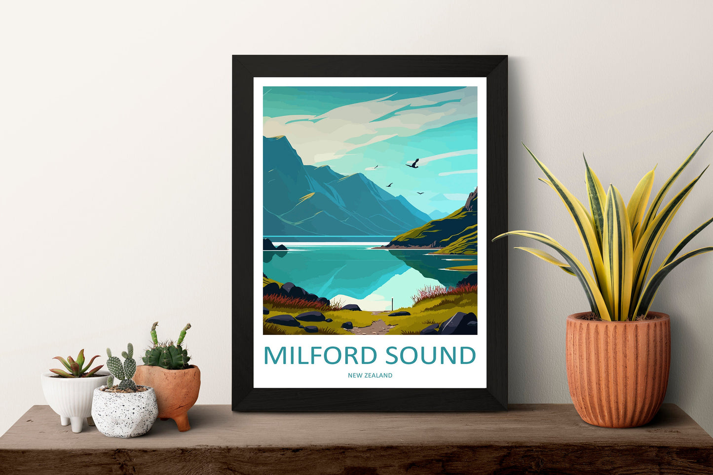 Milford Sound Travel Print Wall Art Milford Sound Wall Hanging Home Décor Milford Sound Gift Art Lovers New Zealand Art Lover Gift Print