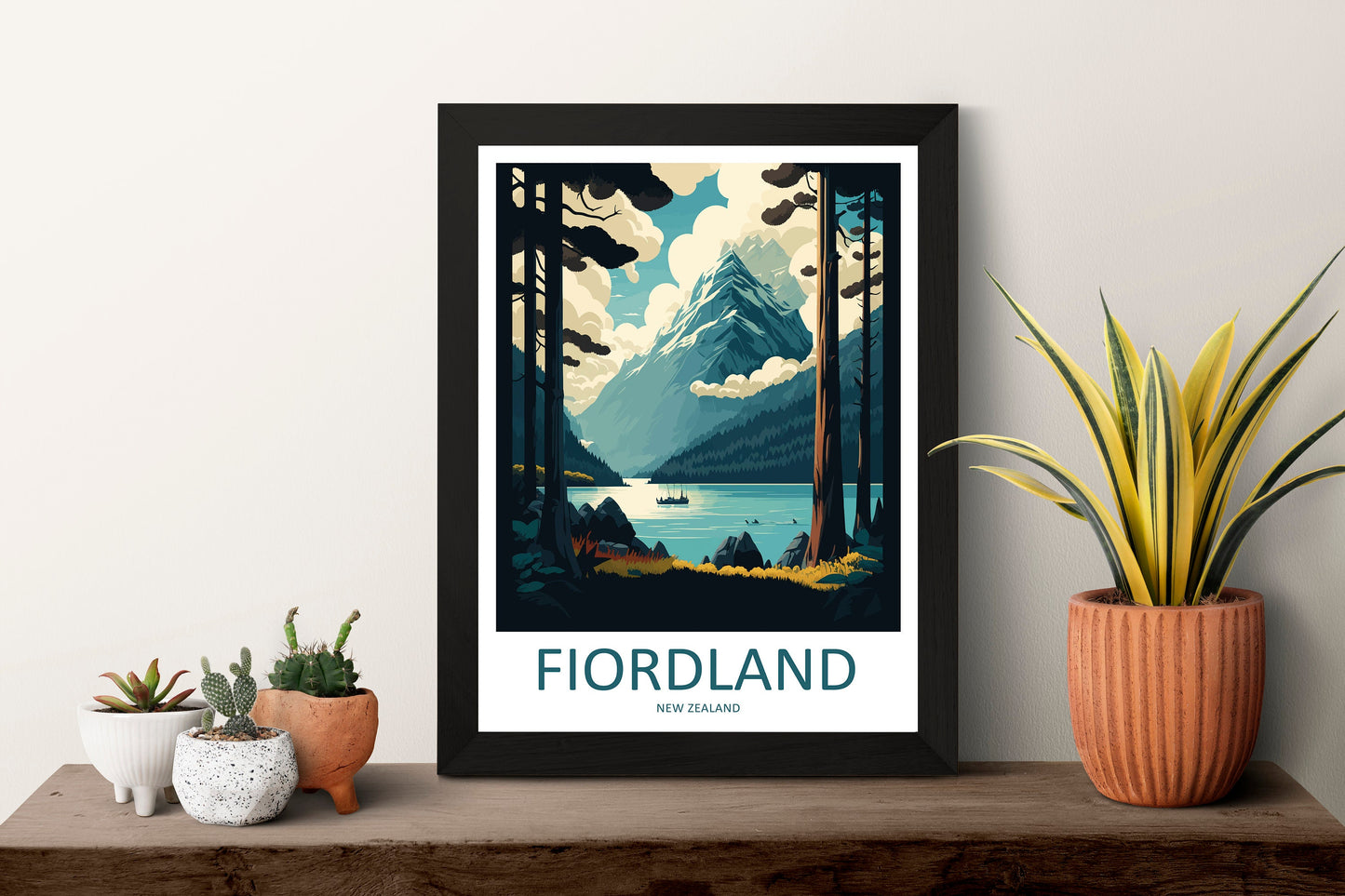 Fiordland Travel Print Wall Art Fiordland Wall Hanging Home Décor Fiordland Gift Art Lovers New Zealand Art Lover Gift Print Fiordland