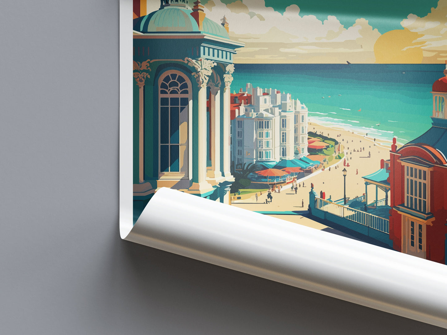 Brighton Pier Print Brighton Home Decor Seascape Art Print Brighton Wall Art for UK Enthusiast Gift Wall Hanging Brighton UK Travel Poster