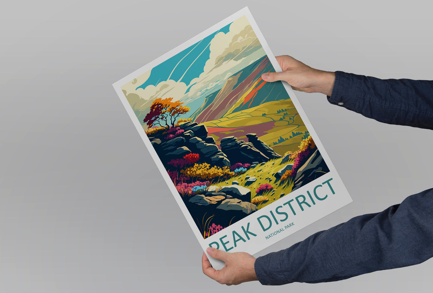 Peak District Print Peak District Home Decor Landscape Art Print Peak District Wall Art Nature Enthusiast Gift Wall Hanging Peak District UK