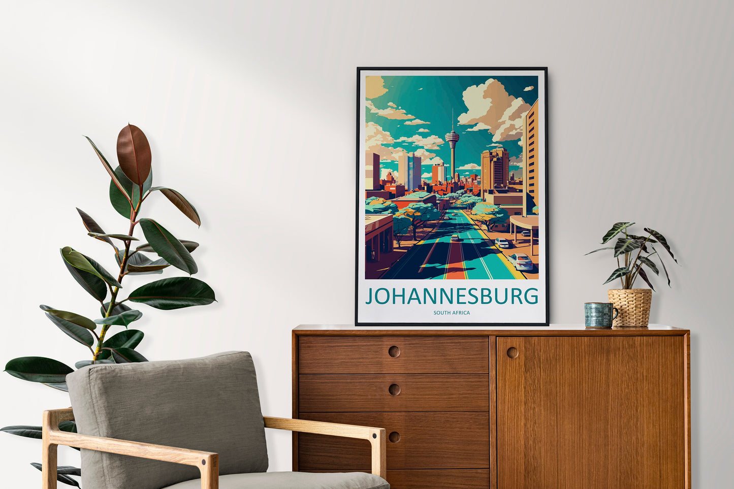 Johannesburg Travel Print Wall Art Johannesburg Wall Hanging Home Décor Johannesburg Gift Art Lovers South Africa Art Print Johannesburg Art