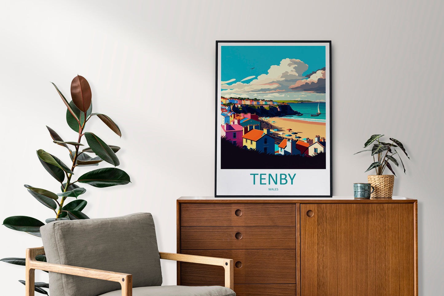 Tenby Print Tenby Home Décor Seascape Art Print Tenby Wall Art for Wales Enthusiast Gift Wall Hanging Tenby Wales Travel Gift Wall Poster