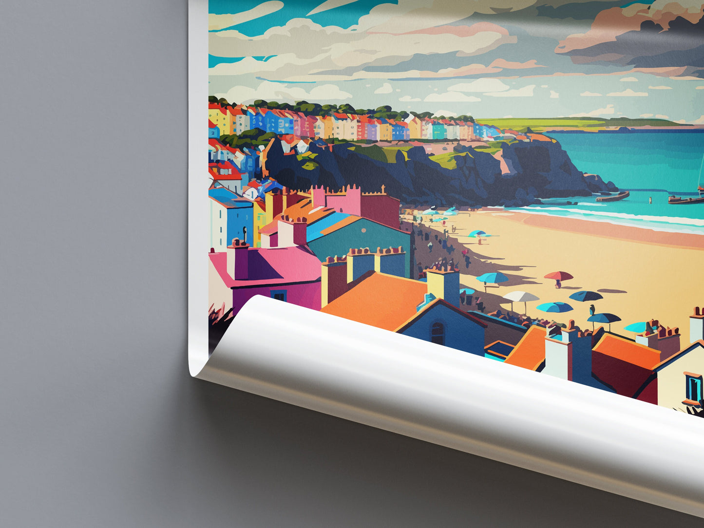 Tenby Print Tenby Home Décor Seascape Art Print Tenby Wall Art for Wales Enthusiast Gift Wall Hanging Tenby Wales Travel Gift Wall Poster