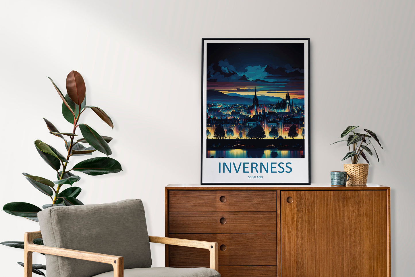 Inverness Cityscape Print Inverness Home Decor European City Art Print Inverness Wall Art Scotland Enthusiast Gift Wall Hanging Inverness