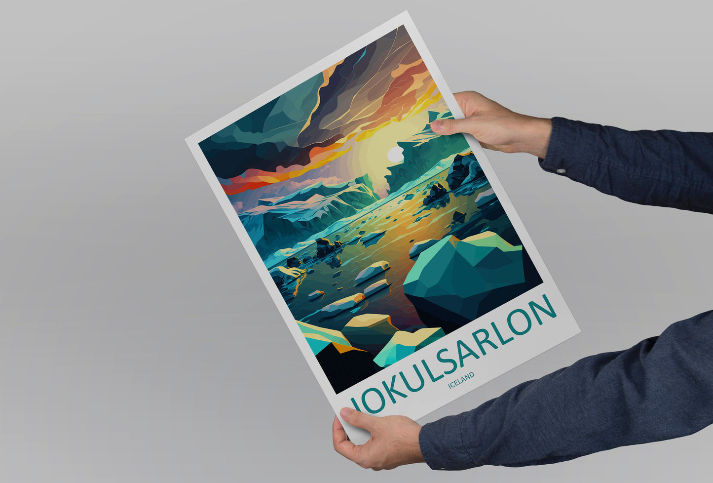 Jokulsarlon Travel Print Wall Art Jokulsarlon Wall Hanging Home Décor Jokulsarlon Gift Art Lovers Iceland Art Lover Gift Jokulsarlon Print