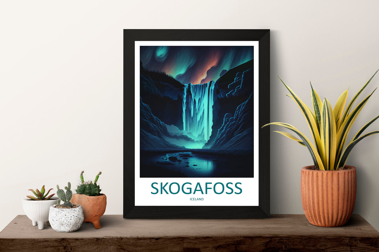 Skogafoss Travel Print Wall Art Skogafoss Wall Hanging Home Décor Skogafoss Gift Art Lovers Iceland Art Lover Gift Skogafoss Wall Décor