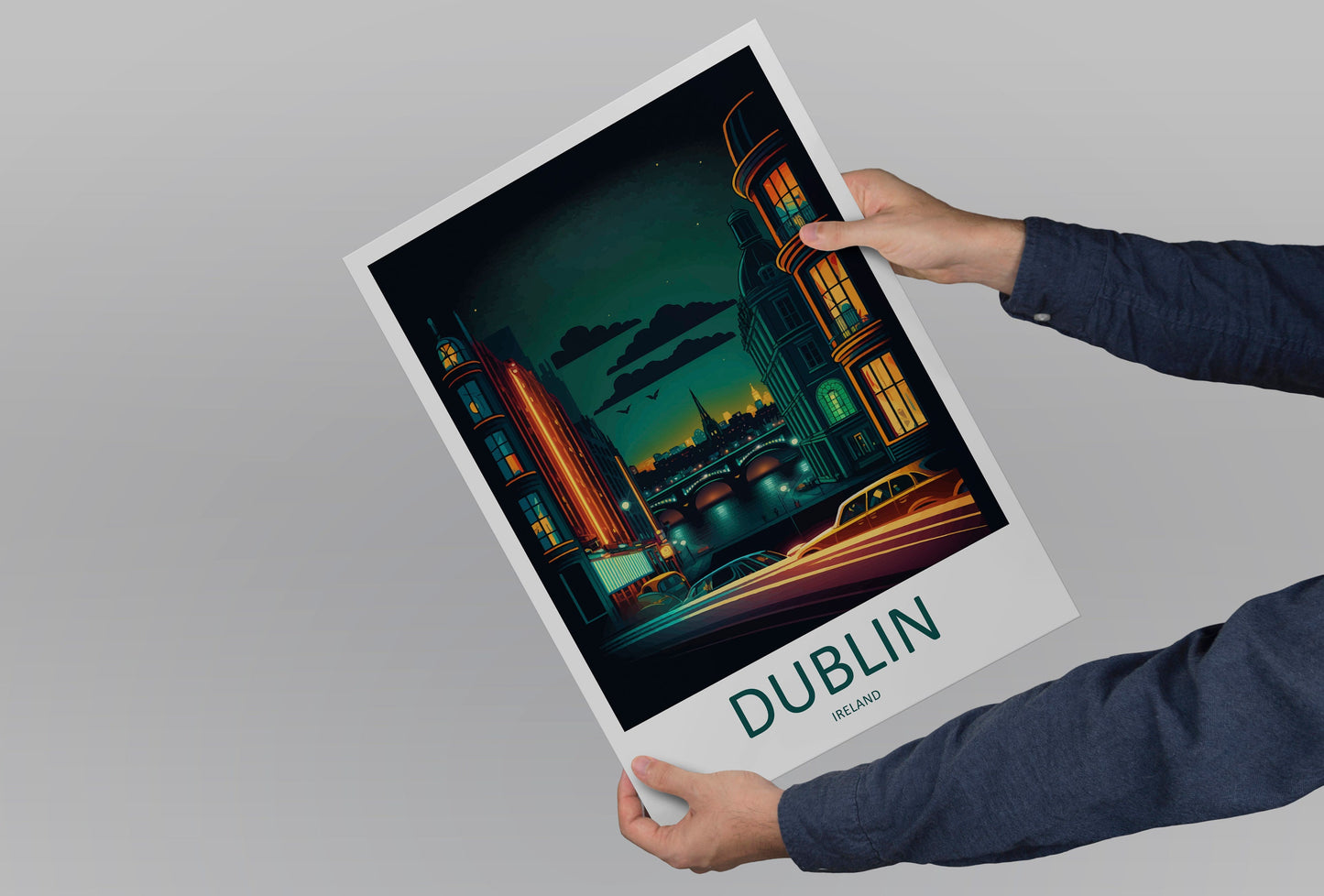 Dublin Skyline Print Dublin Home Decor Skyline City Art Print Dublin Wall Art for Ireland Enthusiast Gift Wall Hanging Dublin Ireland Print